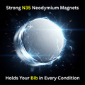 Magnetic Bib Holder | Strong Neodymium Magnets | Designed for Intense Runs | (New Launch)