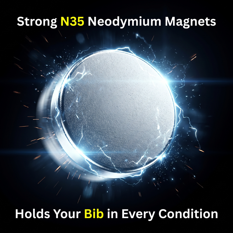 Magnetic Bib Holder | Strong Neodymium Magnets | Designed for Intense Runs | (New Launch)