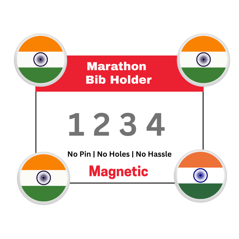 Magnetic Bib Holder | Strong Neodymium Magnets | Designed for Intense Runs | (New Launch)
