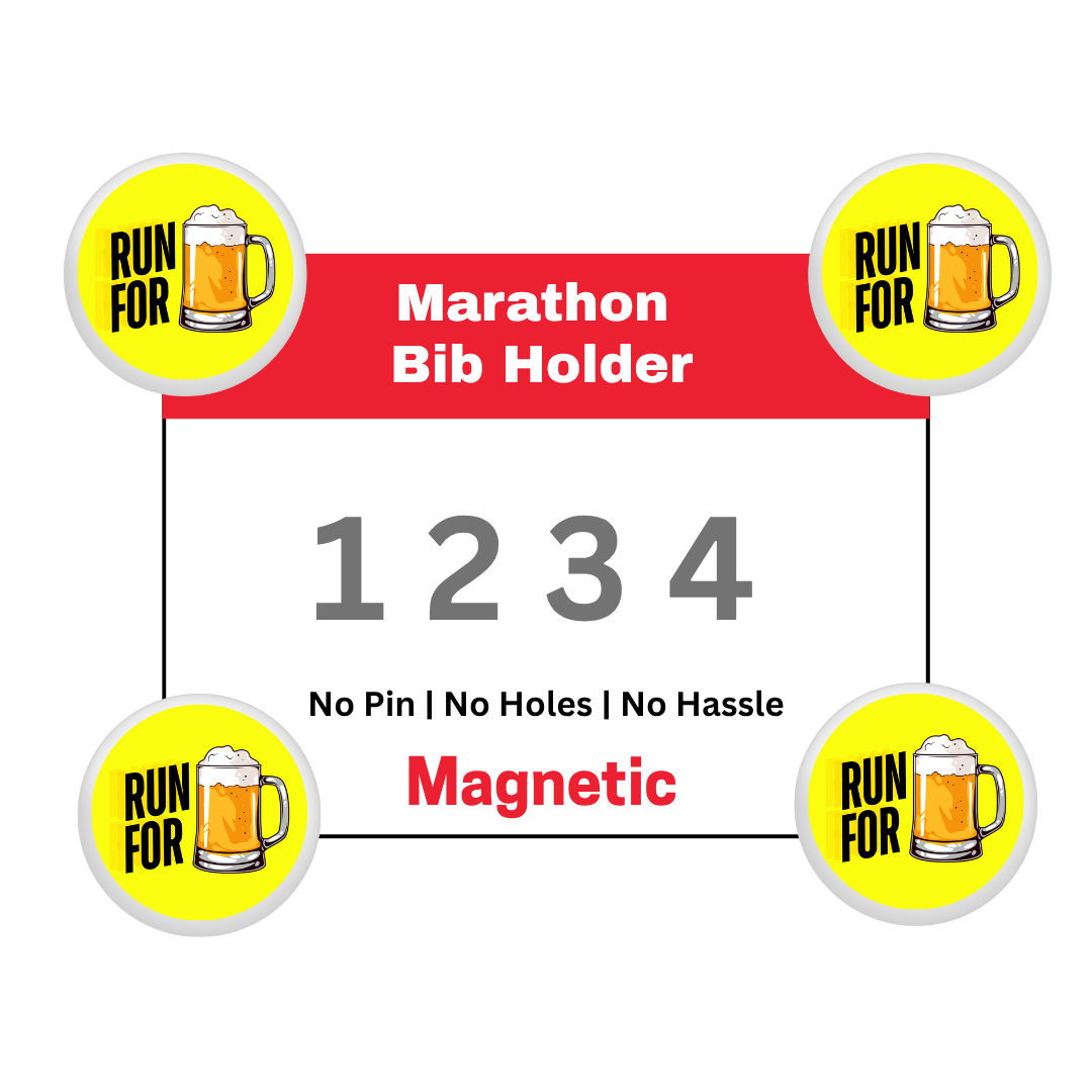 Magnetic Bib Holder | Strong Neodymium Magnets | Designed for Intense Runs | (New Launch)