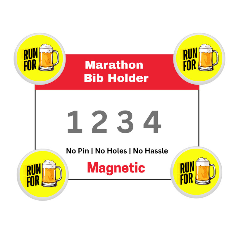 Magnetic Bib Holder | Strong Neodymium Magnets | Designed for Intense Runs | (New Launch)