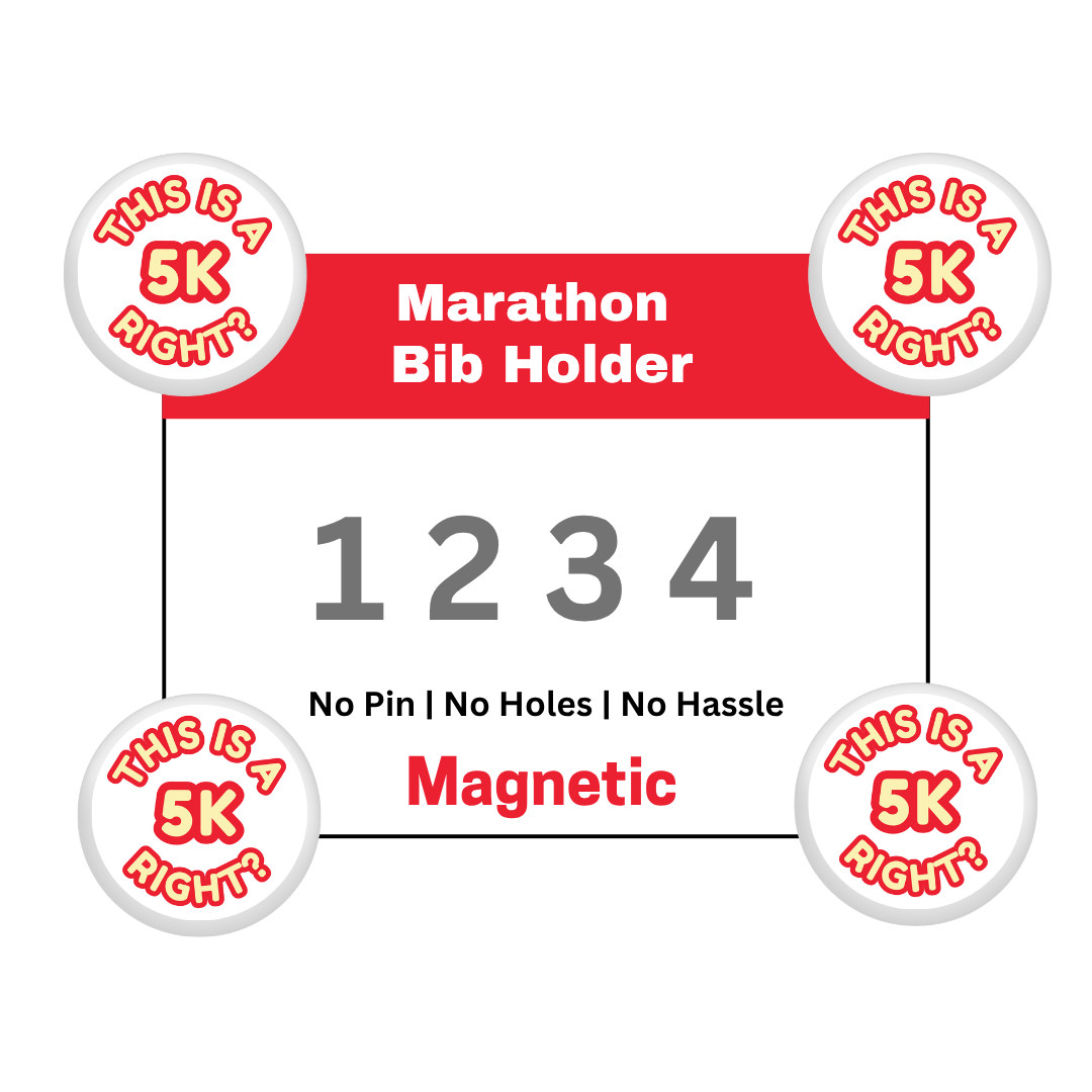 Magnetic Bib Holder | Strong Neodymium Magnets | Designed for Intense Runs | (New Launch)