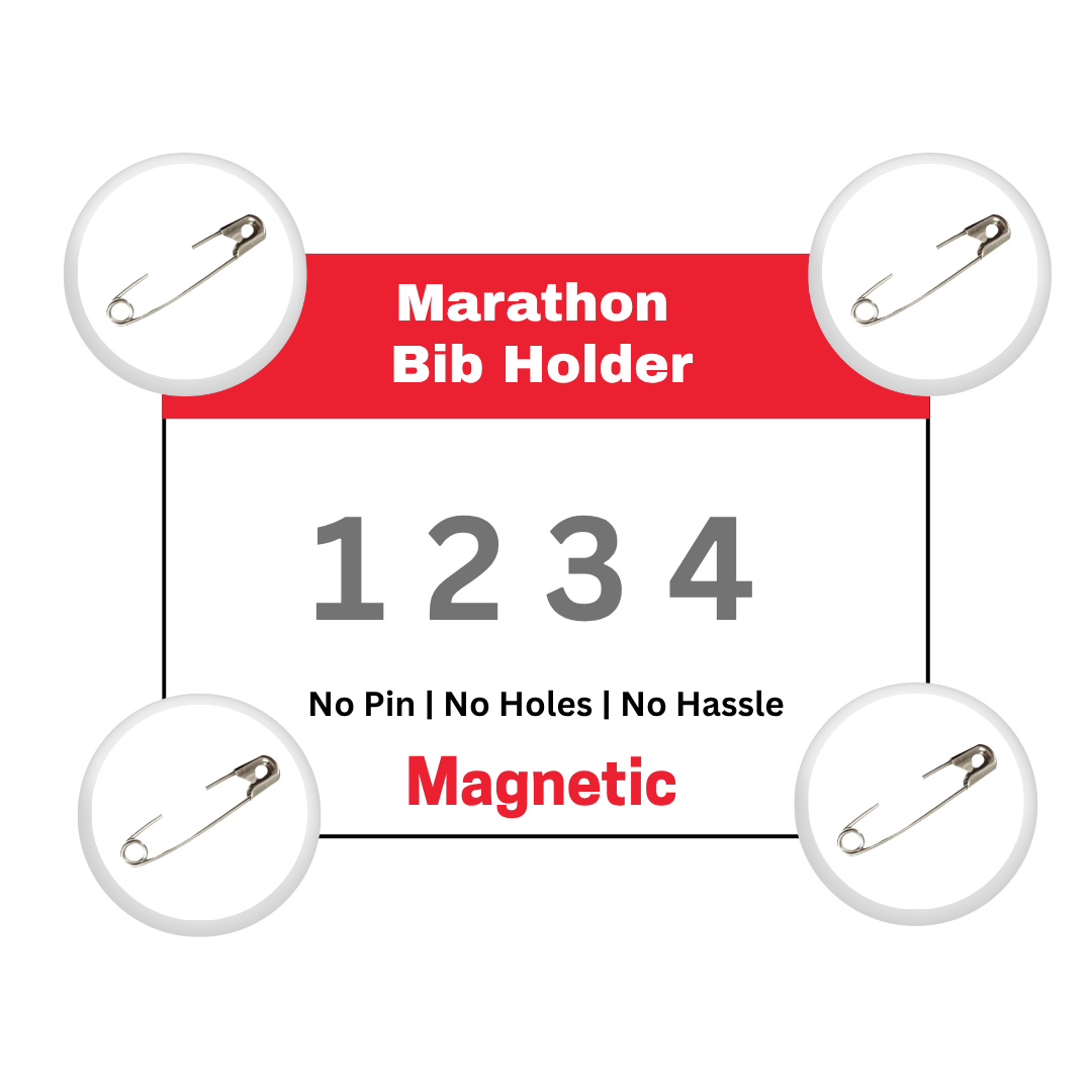 Magnetic Bib Holder | Strong Neodymium Magnets | Designed for Intense Runs | (New Launch)