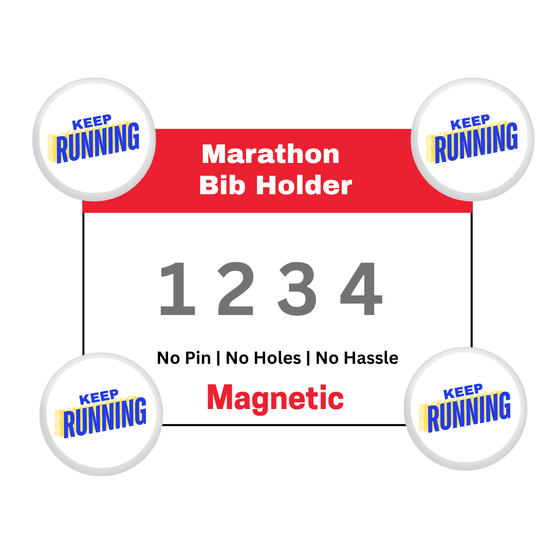 Magnetic Bib Holder | Strong Neodymium Magnets | Designed for Intense Runs | (New Launch)