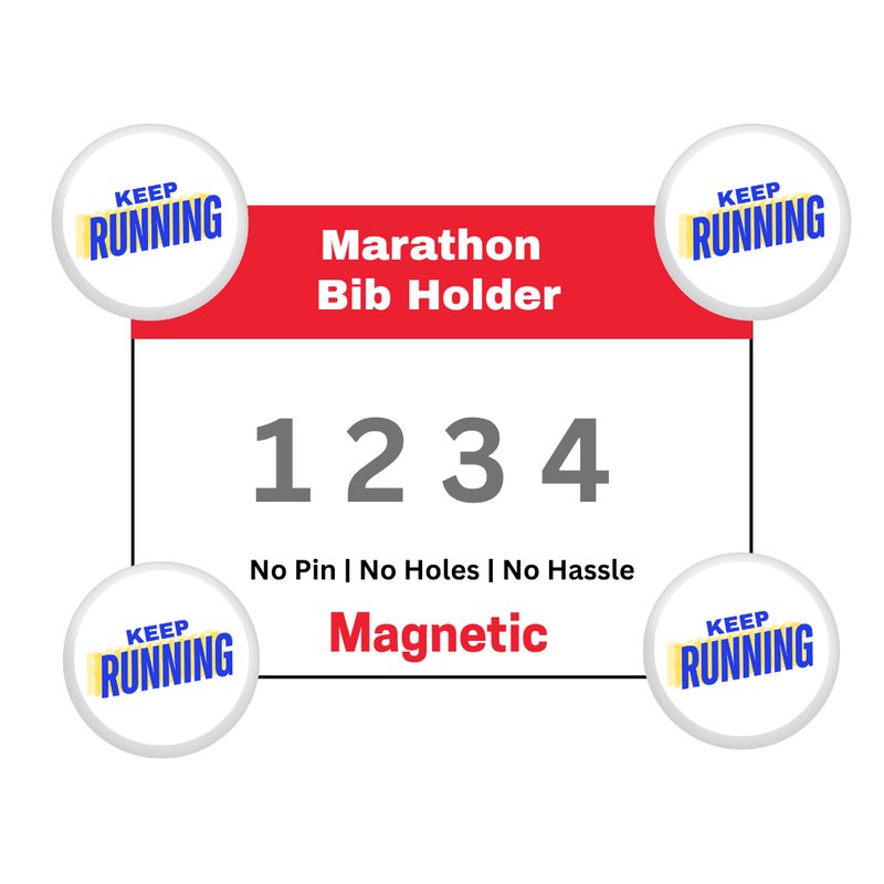 Magnetic Bib Holder | Strong Neodymium Magnets | Designed for Intense Runs | (New Launch)